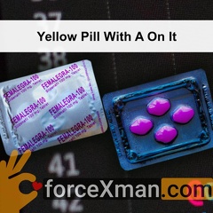Yellow Pill With A On It 964
